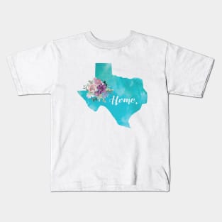 Texas State and Flowers Kids T-Shirt